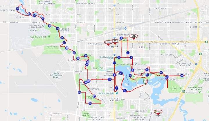 A look at the 2019 GMS Queen City Marathon course.