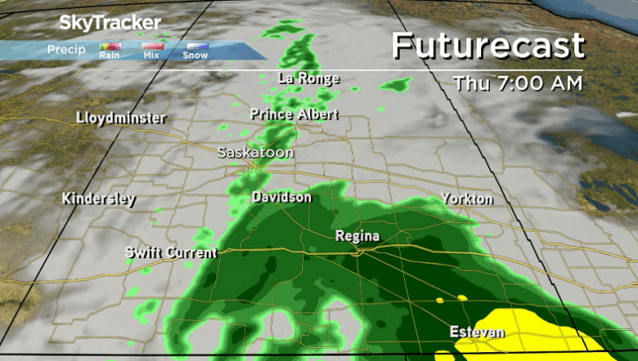 Rain continues Wednesday night into Thursday.