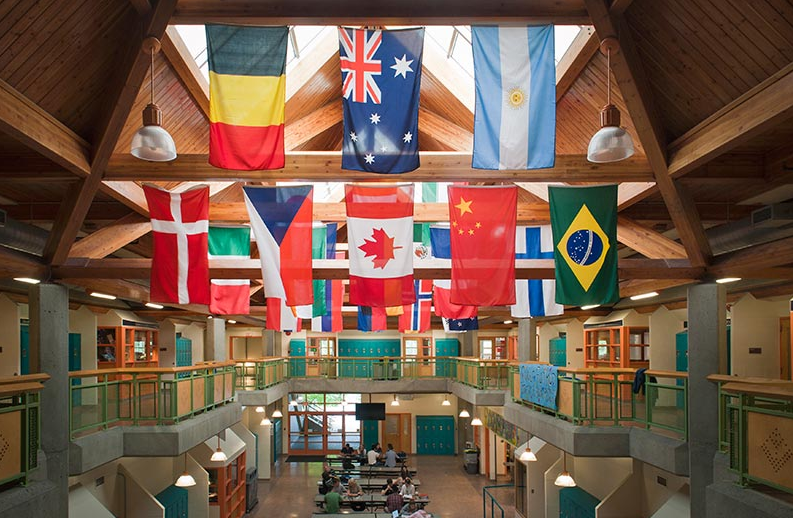 An interior shot of Rockridge Secondary School. 