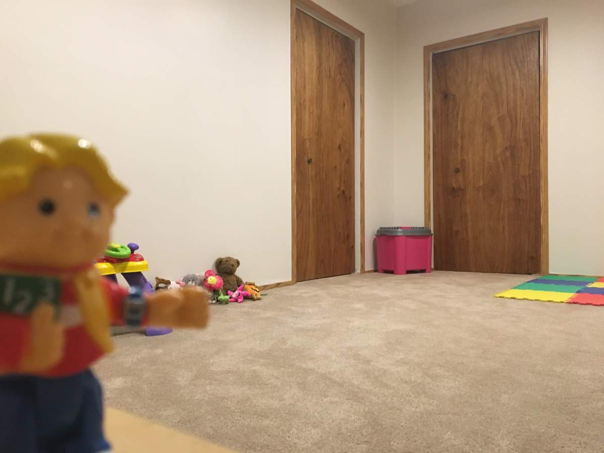 Children’s playroom in the shelter.