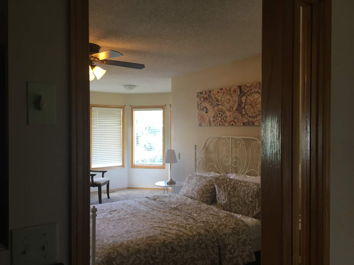 Bedroom in Maskan women’s shelter.