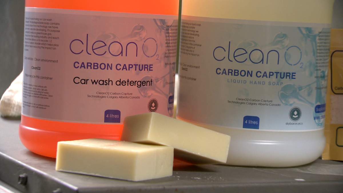 CleanO2 soap and detergent created using potash made from CARBiNX technology.