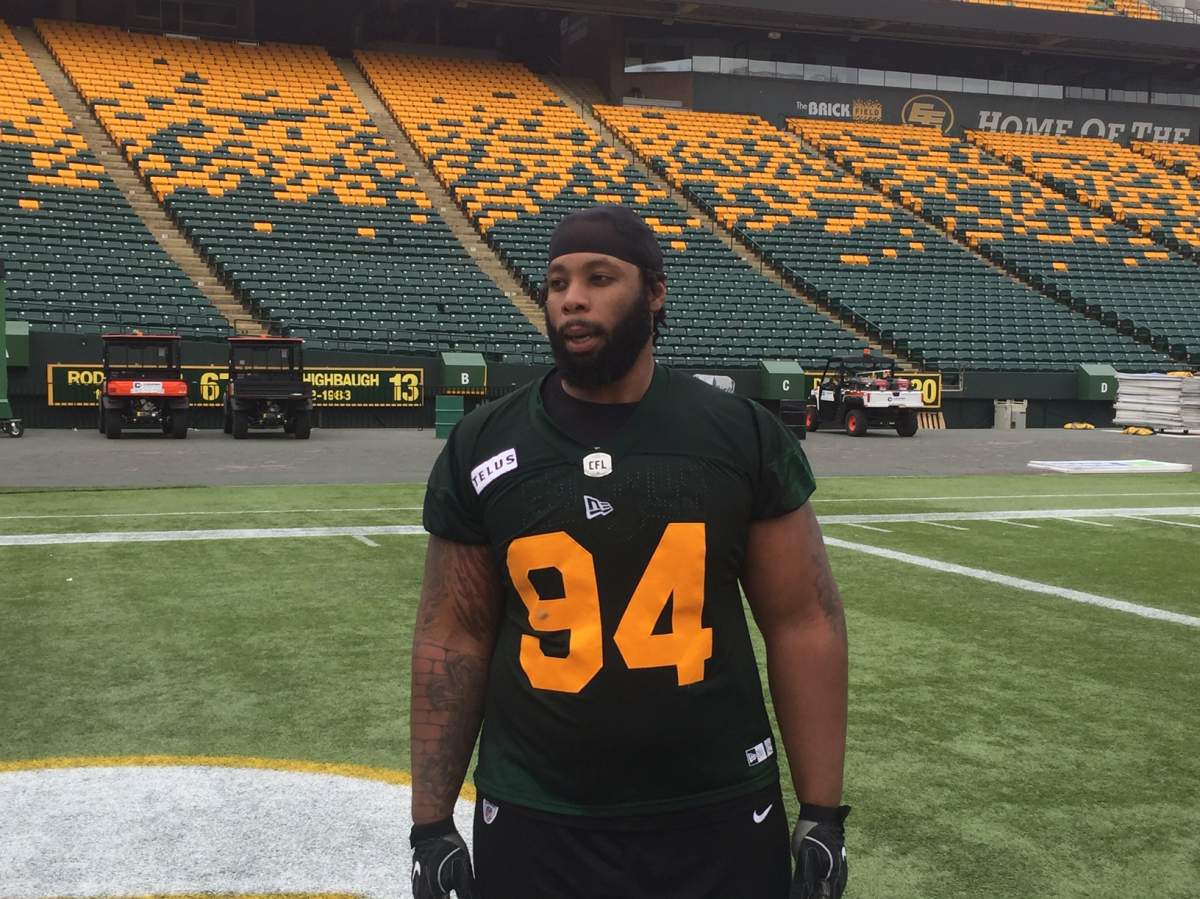 Defensive tackle and 2013 second round draft pick Stefan Charles following his first practice on Monday, September 16, 2019.