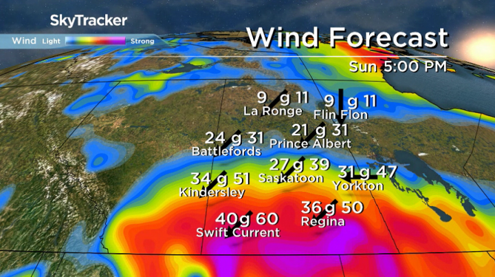 Strong winds pick up in southwest Saskatchewan as heavy snow falls on Sunday, potentially creating near-zero visibility at times.