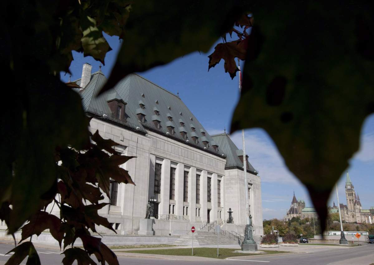 The Supreme Court of Canada is seen in Ottawa on October 2, 2012.