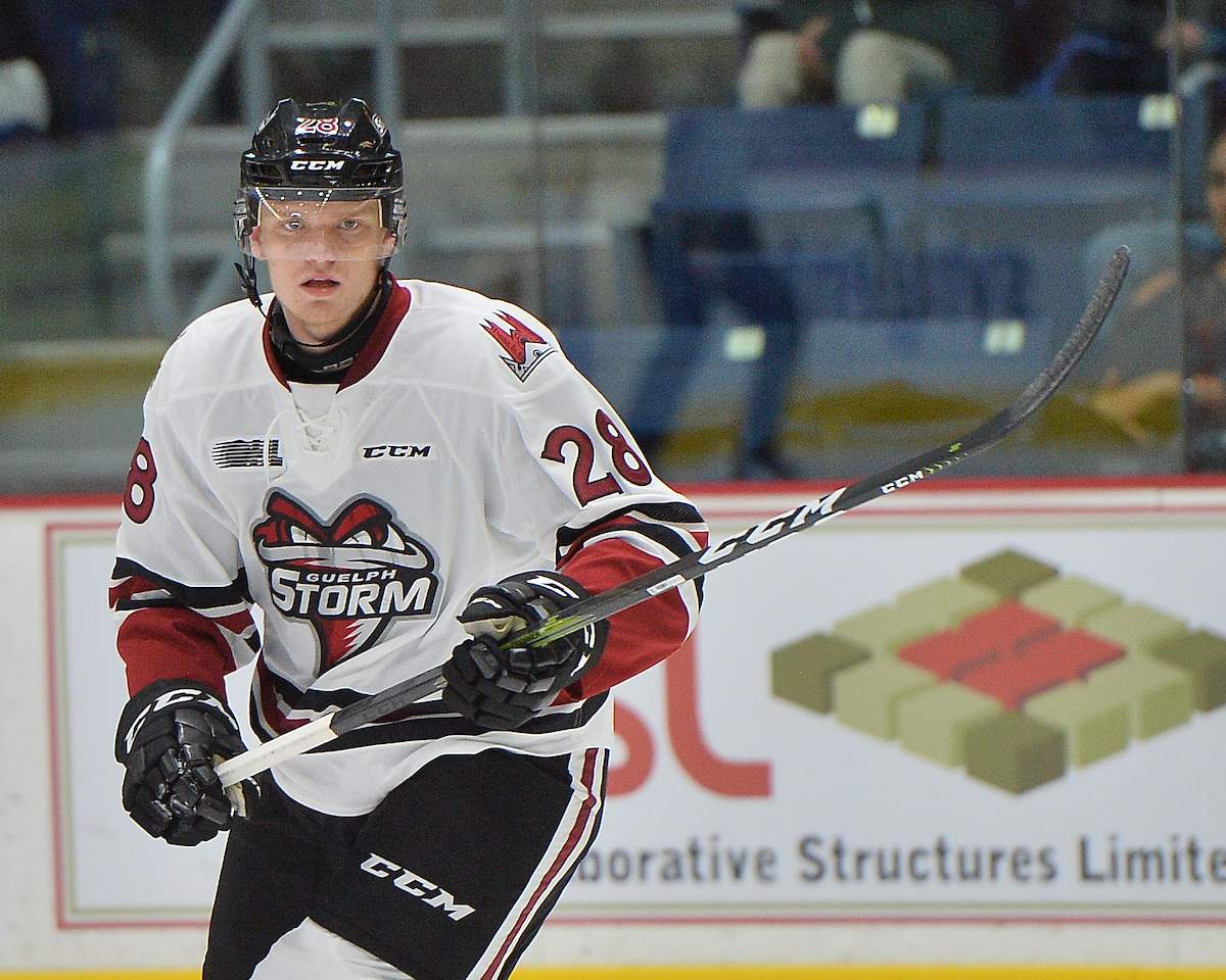 Originally drafted by the Guelph Storm, Mark Woolley was traded to Owen Sound during the 2018-19 season.
