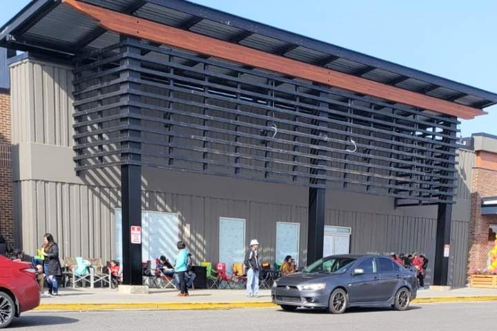 On Thursday, Sept. 19 a line could be seen outside the Calgary Jollibee, which doesn’t open until 7 a.m. on Sept. 20, 2019.