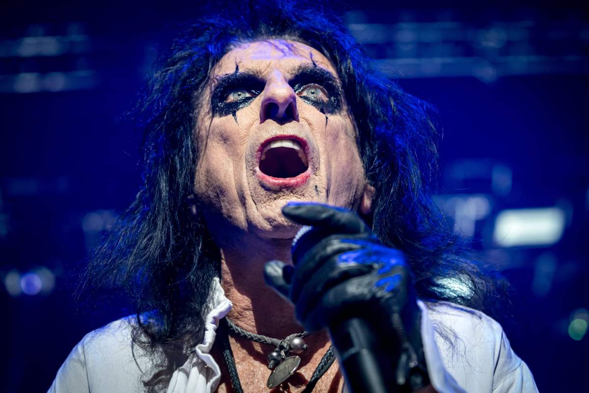 Alice Cooper performs during his Ol’ Black Eyes Is Back tour in the Max-Schmeling-Halle in Berlin, Germany, on Friday, Sept. 13, 2019.