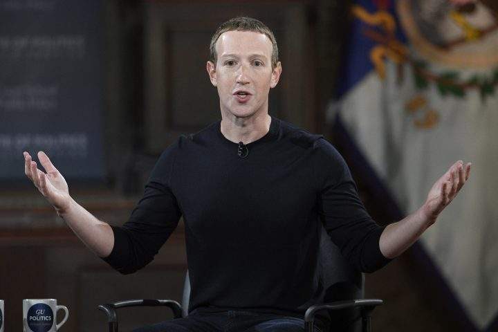 Facebook CEO Mark Zuckerberg speaks at Georgetown University, Thursday, Oct. 17, 2019, in Washington. 