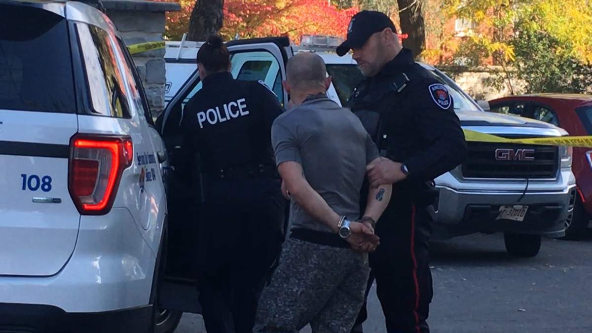 After several attempts from the police asking the suspect to come out of the building, the suspect opened the door and was arrested and taken into custody just before 4 p.m.