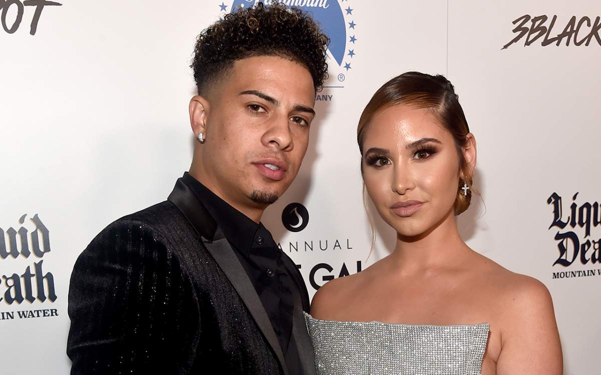 Austin McBroom (L) and Catherine Paiz attend Thirst Project 10th Annual Thirst Gala at The Beverly Hilton Hotel on Sept. 28, 2019, in Beverly Hills, Calif.