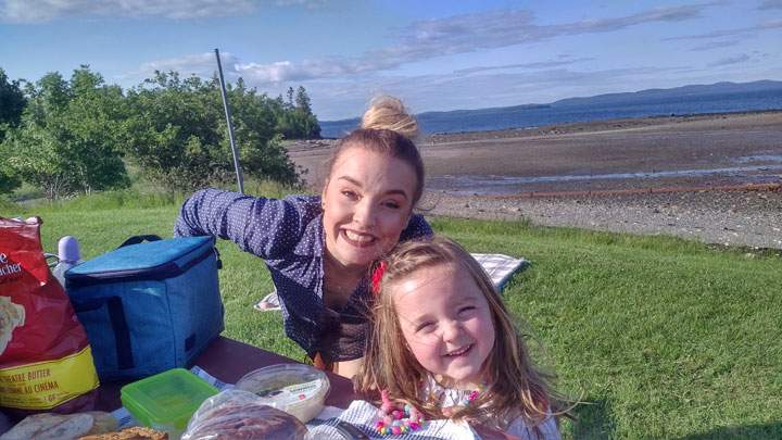 Alicia Hunt, of Saint John, N.B., and her daughter. Hunt lives with Type 1 diabetes and uses a "hybrid closed loop" insulin pump system to manage her blood sugar.