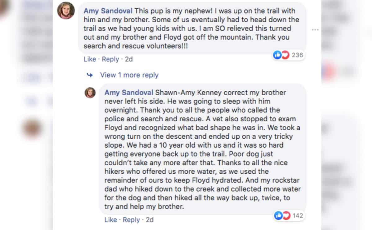 Facebook user Amy Sandoval commented on the post, sharing that Floyd is getting some well-deserved TLC.