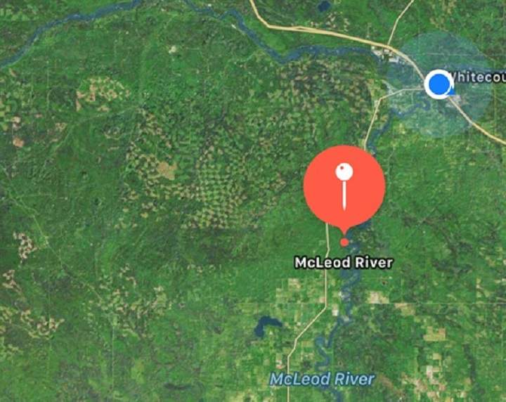 The approximate location where a bear was allegedly shot and left partially paralyzed. Wildlife officers had to euthanize the grizzly.