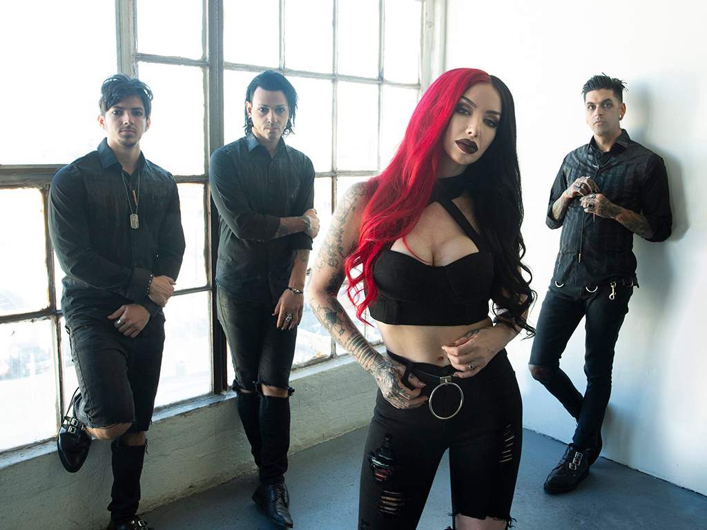 New Years Day (L-R): Austin Ingerman, Frankie Sil, Ash Costello and Nikki Misery in 2019.