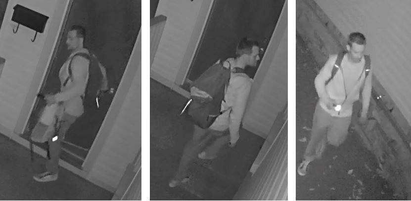 Kingston police are looking for the man in this photo, who allegedly broke into a home and stole property while the homeowner was sleeping.