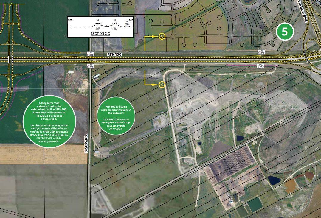 Some of the improvements near Brady Road will include a service road and a controlled intersection on the Perimeter.
