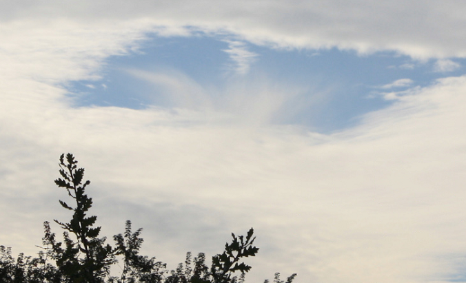 Fallstreak hole spotted over Gibsons. Photo by Chris Bradley