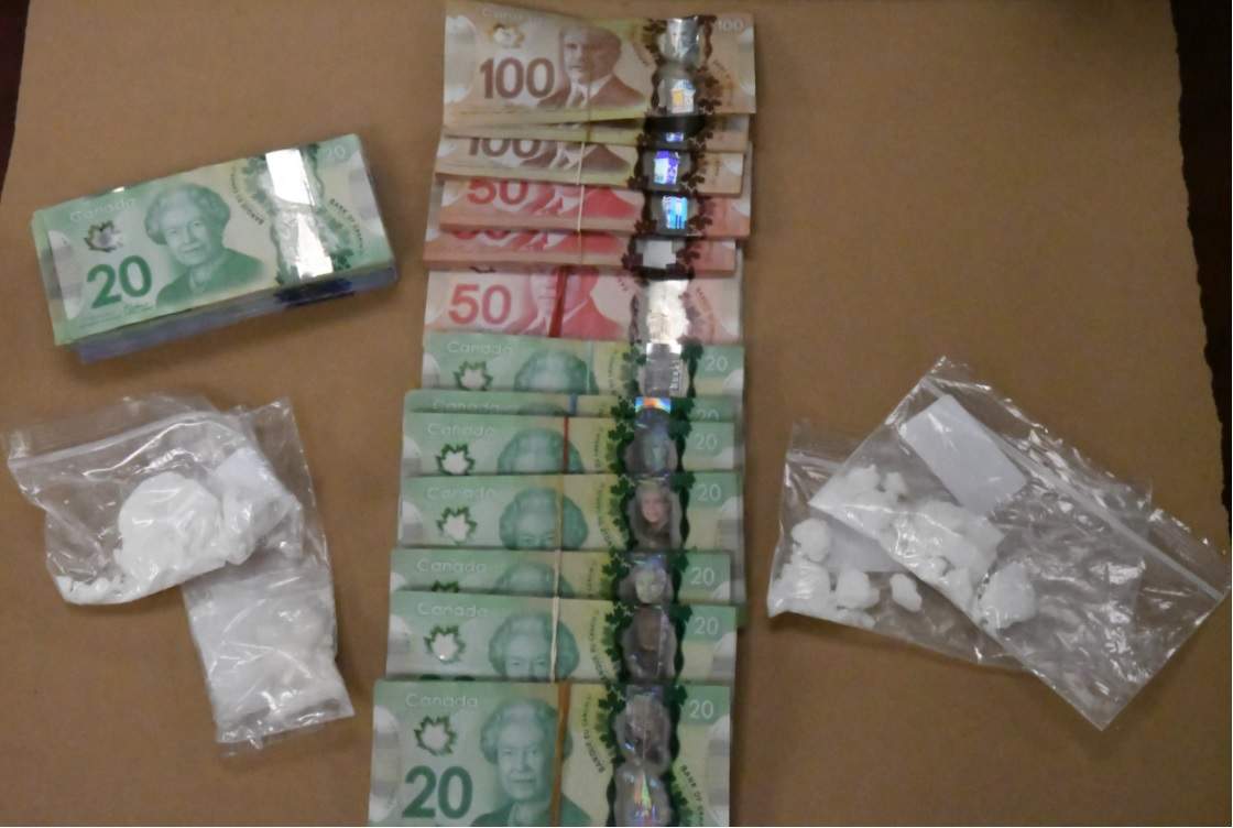 A photo of the items seized during a drug bust on Thursday in west London.