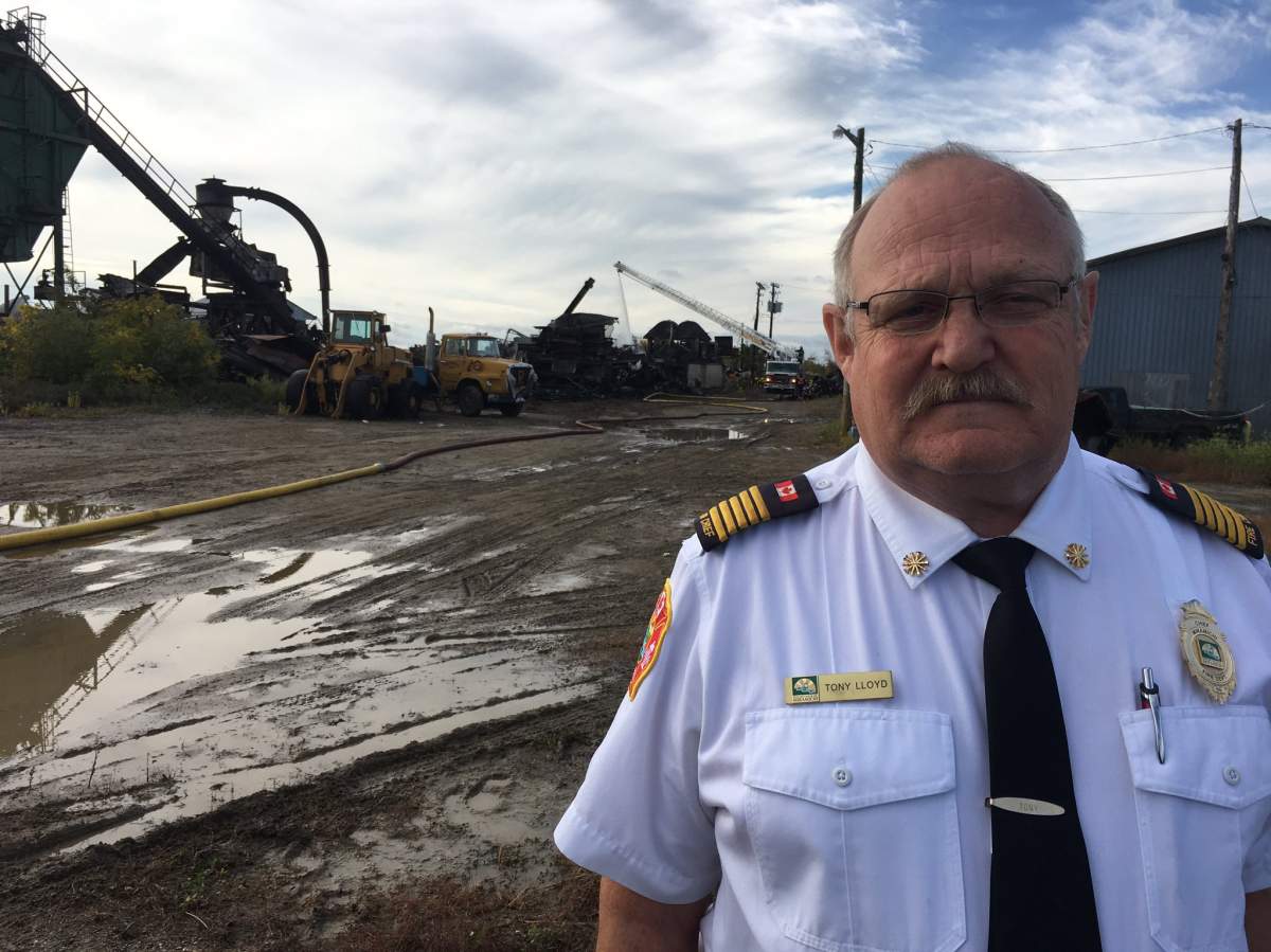 Miramichi Fire Department Chief Tony Lloyd speaks with Global News on Oct. 8, 2019.