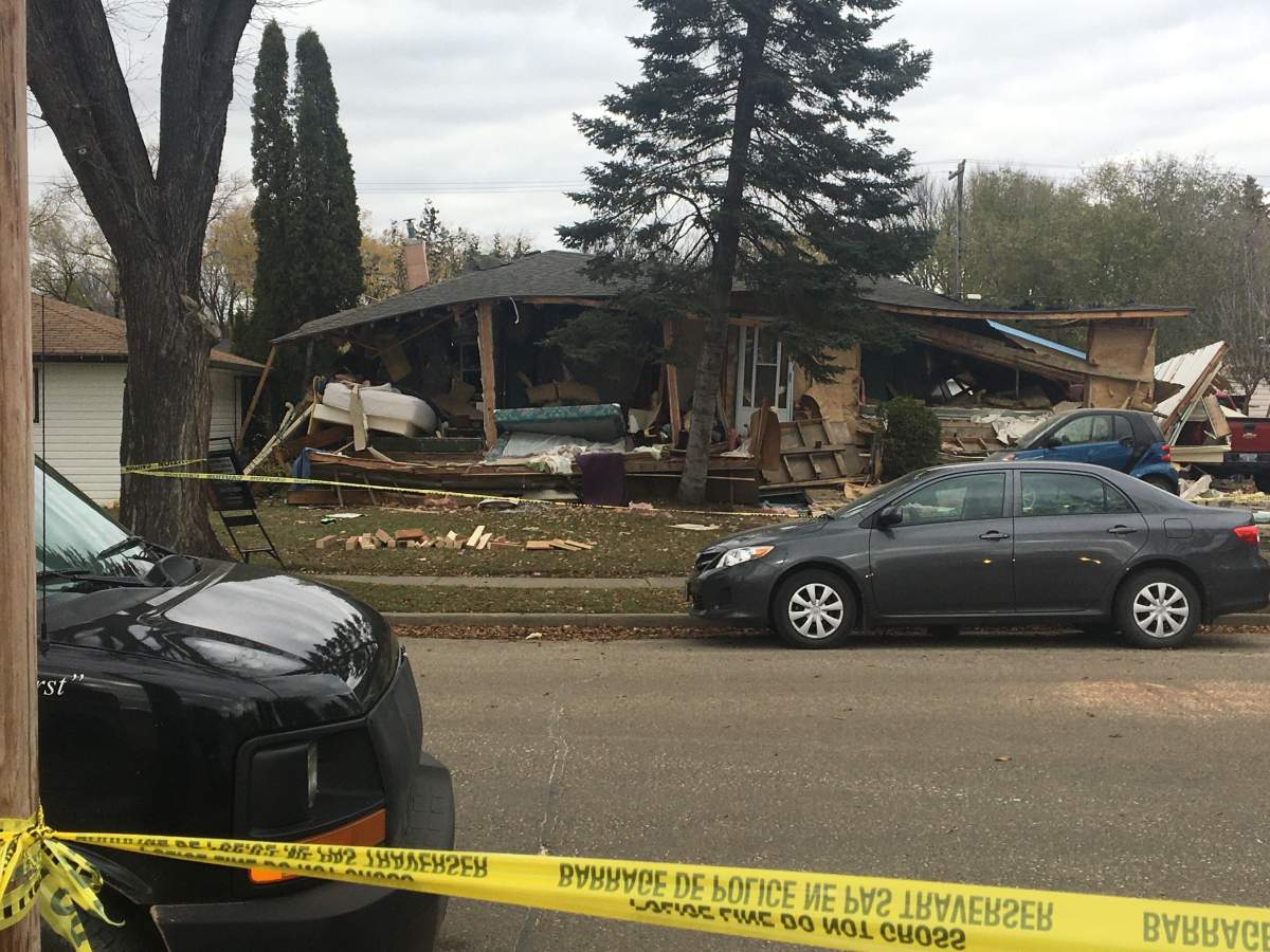 A 63-year-old woman was killed when a home on Queens Ave East in Brandon exploded Tuesday night.