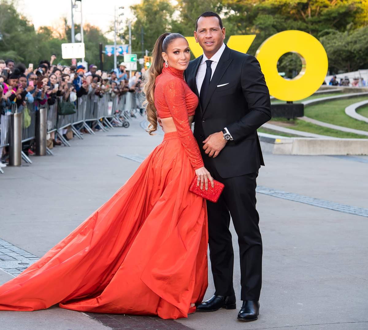 Actress Jennifer Lopez and Alex Rodriguez are seen arriving to the 2019 CFDA Fashion Awards on June 3, 2019 in the Brooklyn borough of New York City.