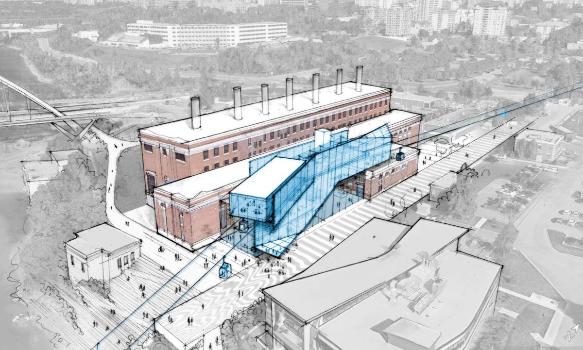 Prairie Sky Gondola Inc. has revealed its vision for building adjacent to West Rossdale power plant.