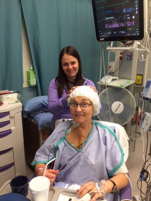 Carol Werger is shown at Kelowna General Hospital. The 59-year- old woman has suffered six heart attacks. Her first came at the age of 48. Lindsey Slade is a community fundraising co-ordinator with the Heart and Stroke Foundation in Kelowna.