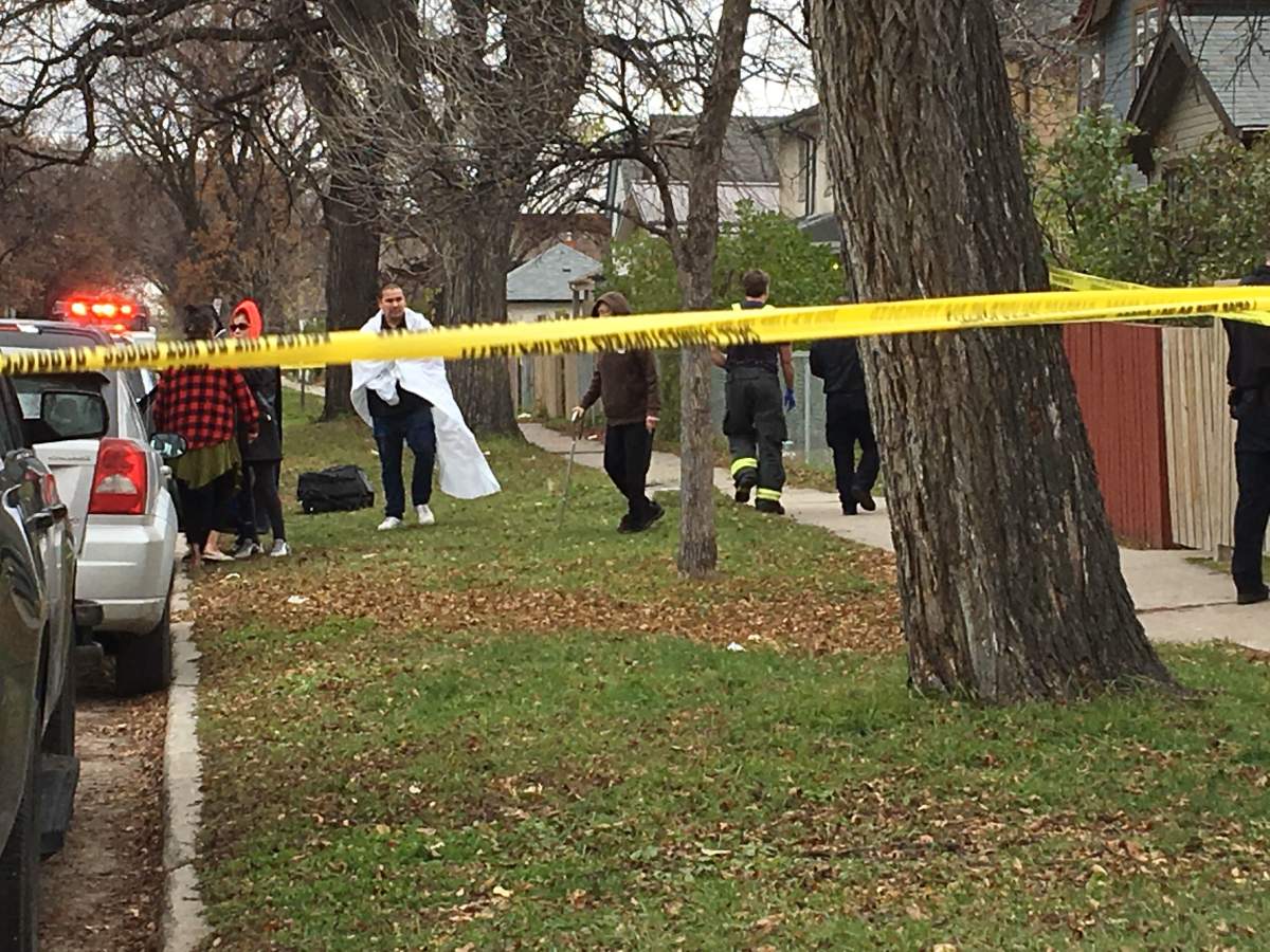Police tape marks the scene of a North End shooting. 
