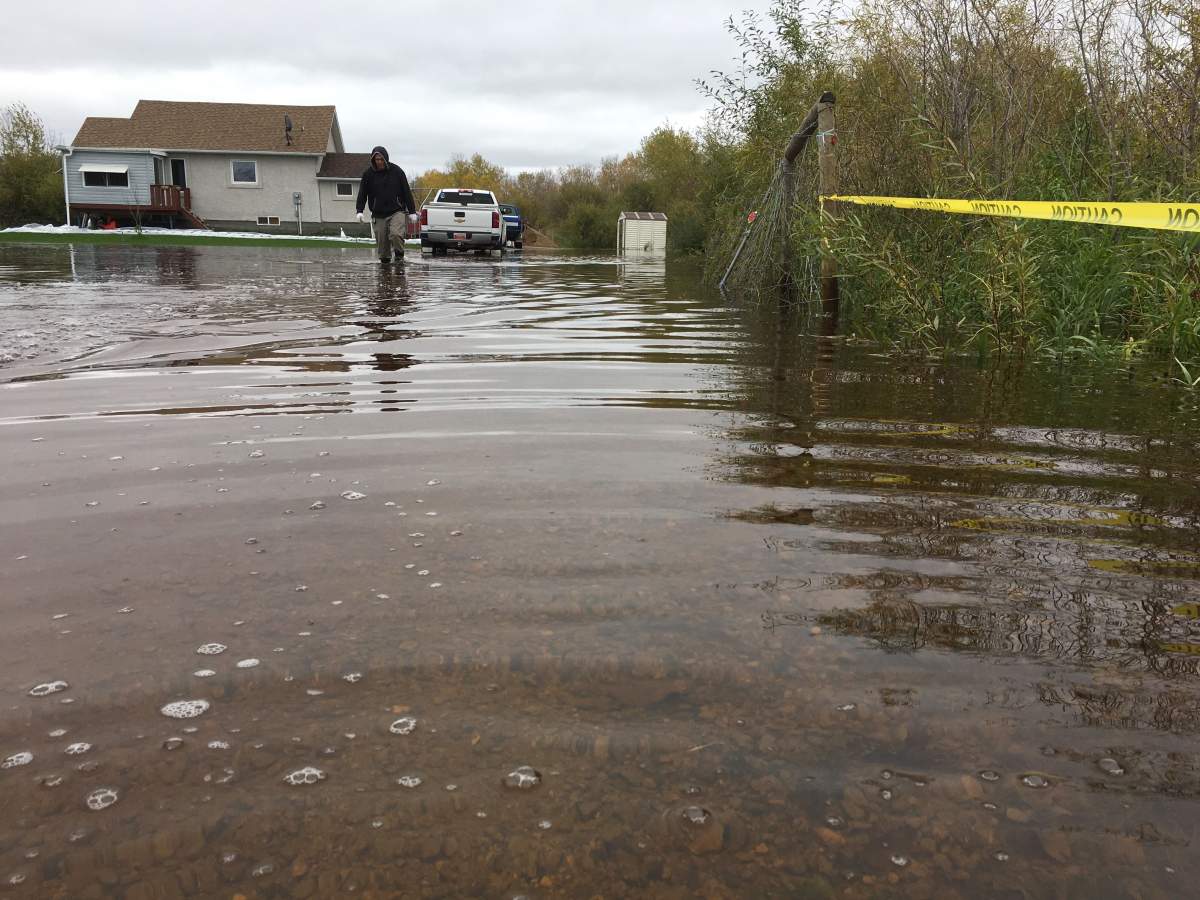 Flooding has forced a state of emergency in the RM of La Broquerie, including the community of Zhoda (above).