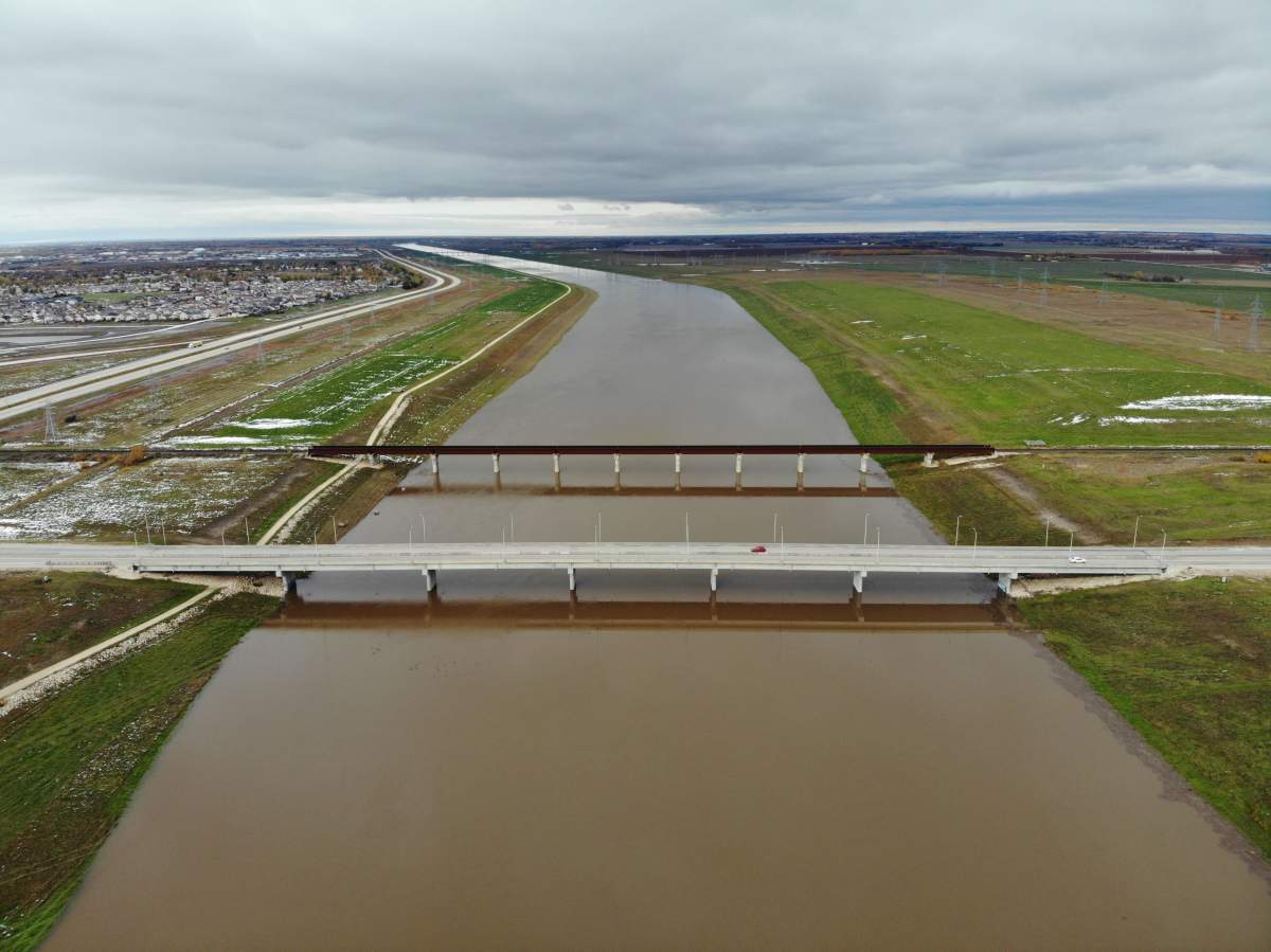 The Red River Floodway on Oct. 8, 2019.