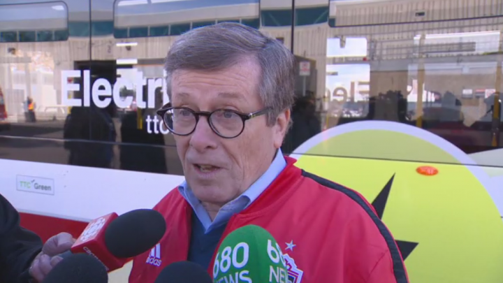 Tory commented on child care funding during an unrelated event Saturday morning.