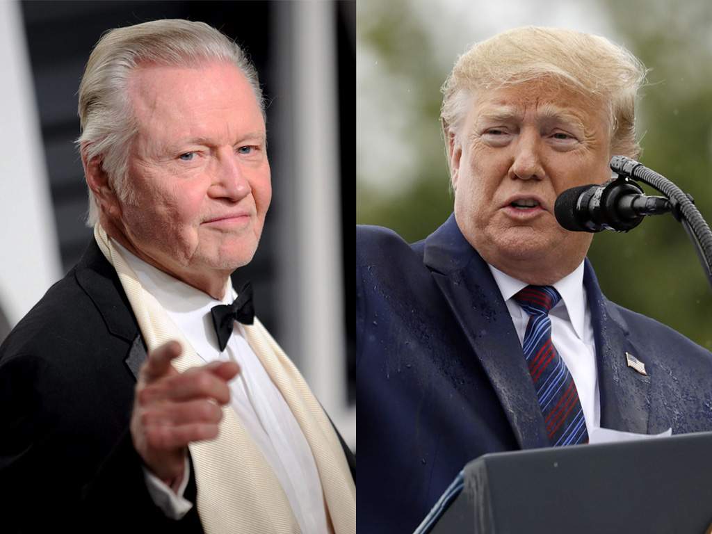 (L-R) Jon Voight and Donald Trump.