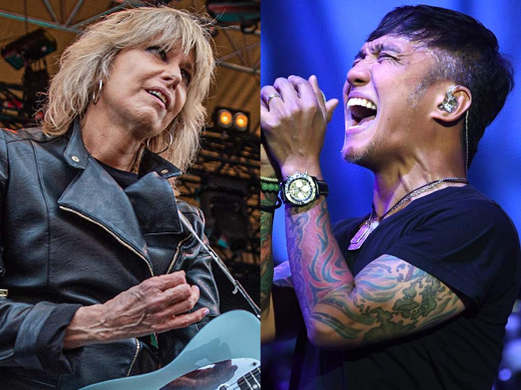 (L-R) Chrissie Hynde of The Pretenders and Arnel Pineda of Journey.