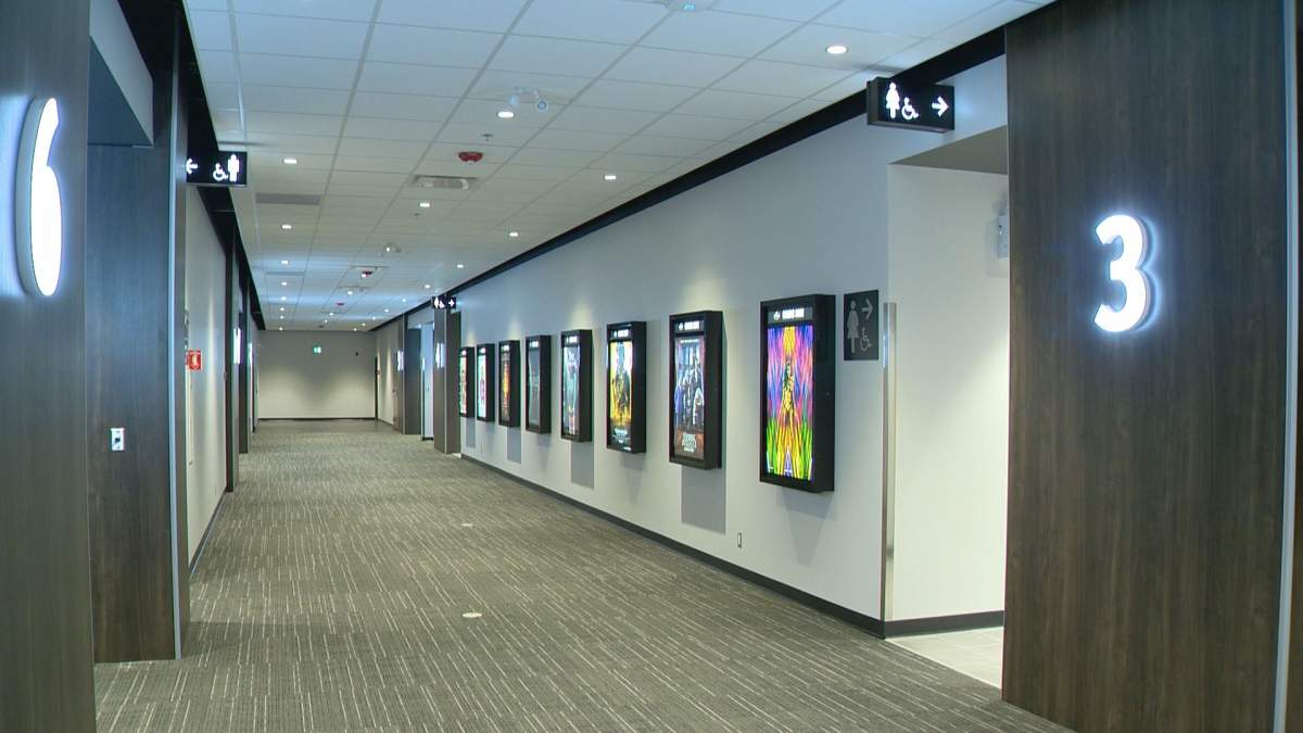 Flood at Regina's Landmark Cinemas caused by broken pipe.