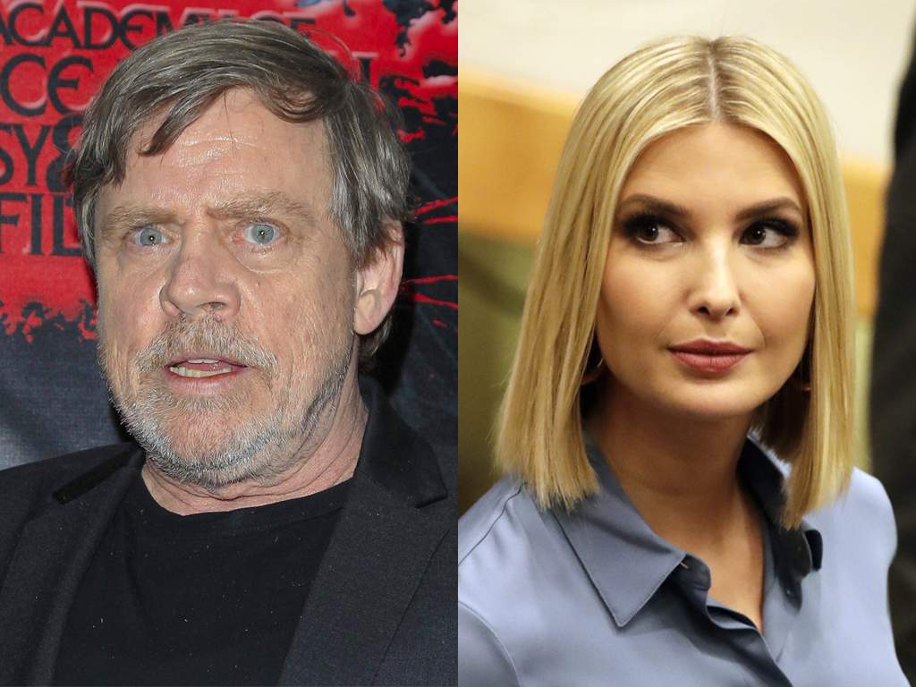 (L-R) Mark Hamill and Ivanka Trump.