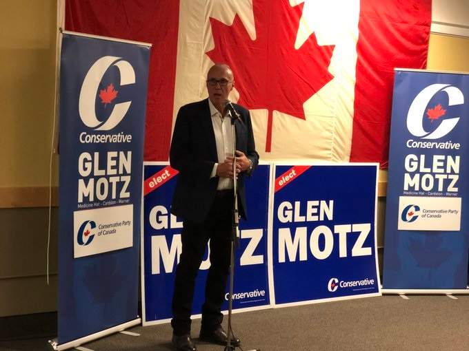 Medicine Hat-Cardston-Warner Conservative incumbent delivers his acceptance speech Monday.