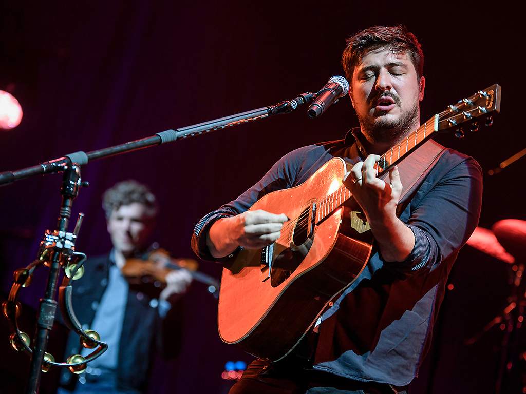 Marcus Mumford of Mumford and Sons performs at the Lollapalooza Festival in Hoppegarten near Berlin, Germany, on September 9, 2017. 