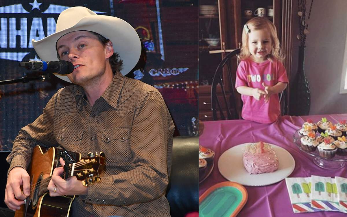 Country singer Ned LeDoux, left, and his two-year-old daughter Haven, right.