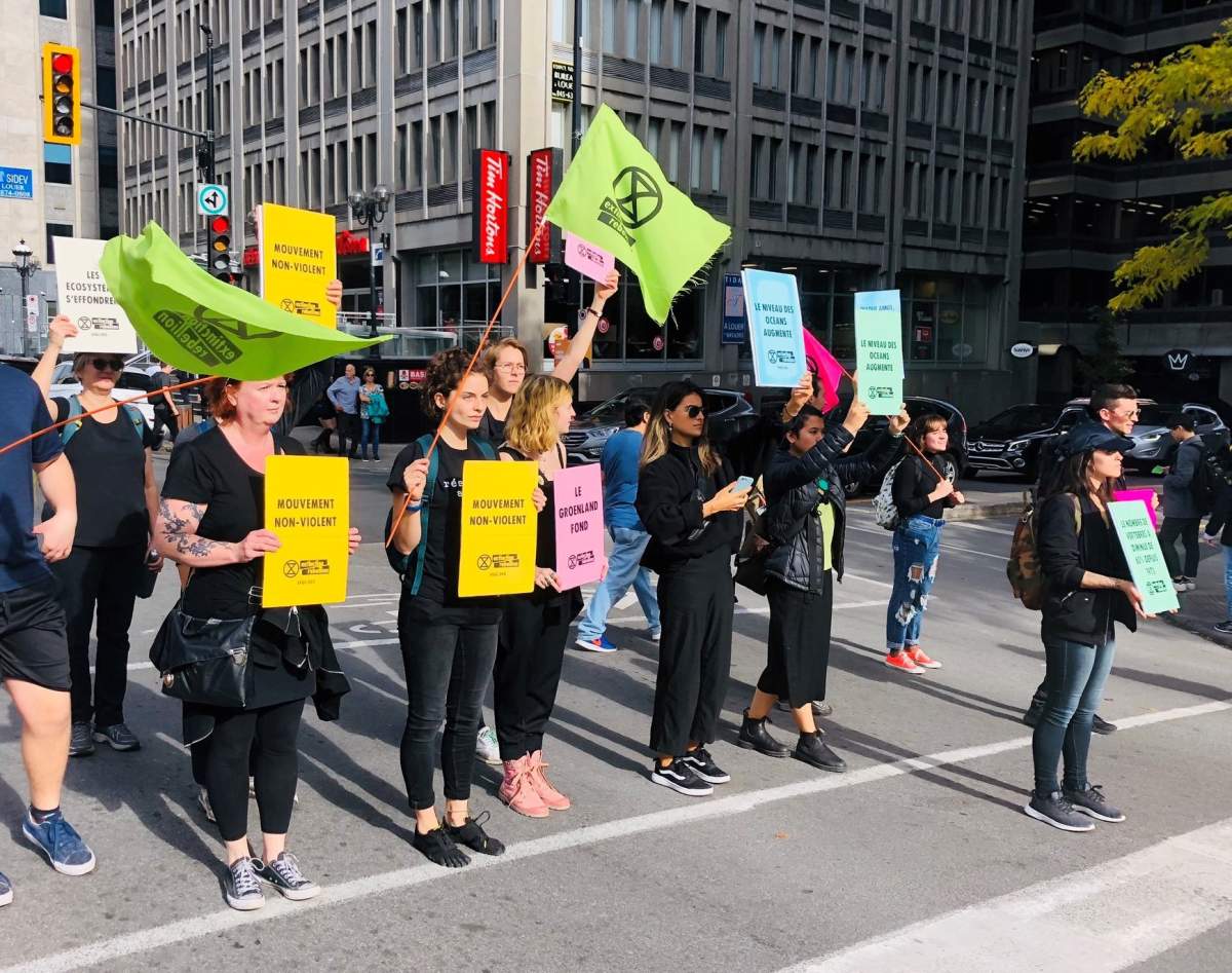 The group says the actions — part of a week-long series of protests — are "legal and will not cause any inconvenience.".