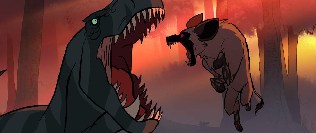 Genndy Tartakovsky’s upcoming animated series, ‘Primal,’ which debuts on Adult Swim Oct. 7, 2019.