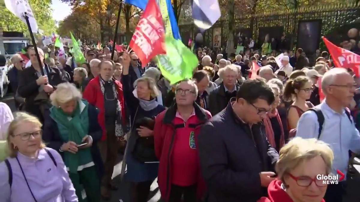 Conservative activists are gathering in Paris to protest a French bill that would give lesbian couples and single women access to in vitro fertilization and related procedures.