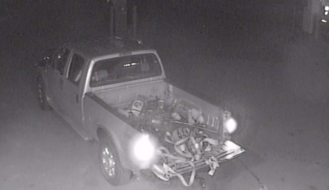 RCMP say the truck involved was a silver F-350 with aluminum rims and damage to the drivers door.