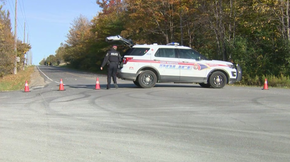 York Regional Police closed off part of King Vaughan Road following the crash.