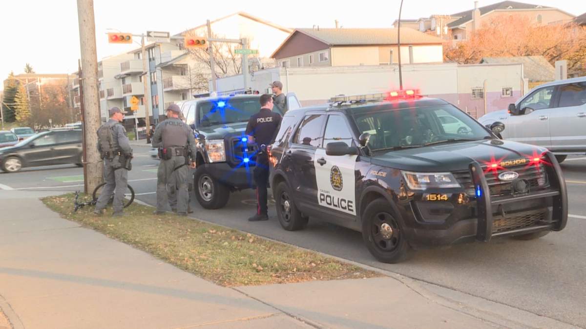 Calgary police have one man in custody after an RCMP cruiser was rammed on Thursday.