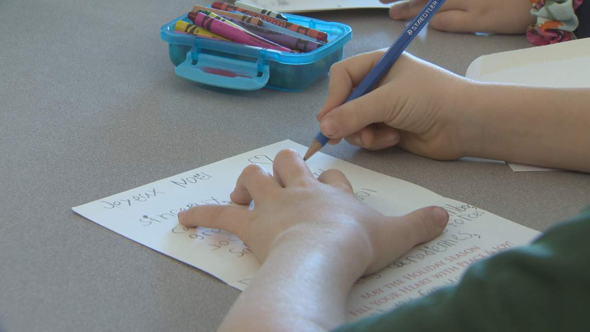 Students at Loch Lomond School in Saint John, N.B. are answering a call for cards.