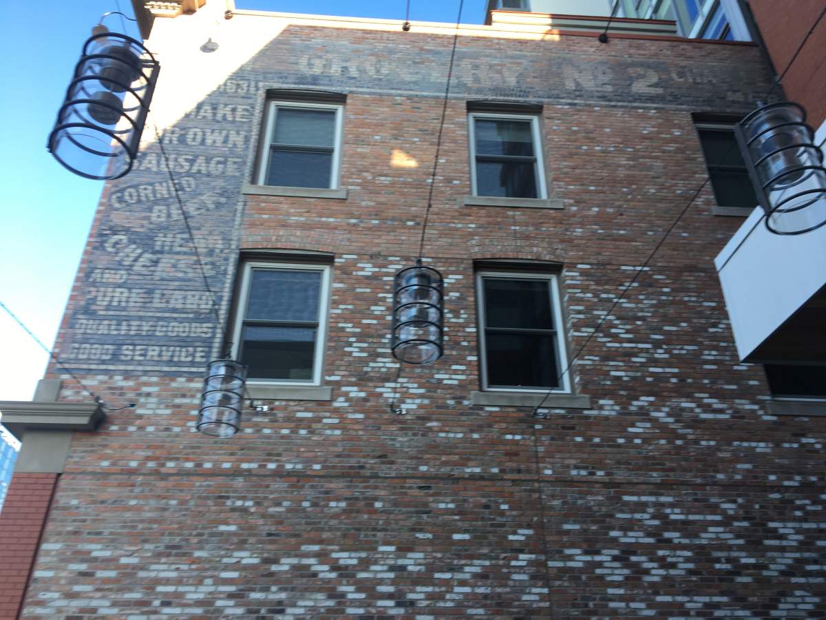 A restored ‘ghost sign’ on The MacLaren building on 124 Street.