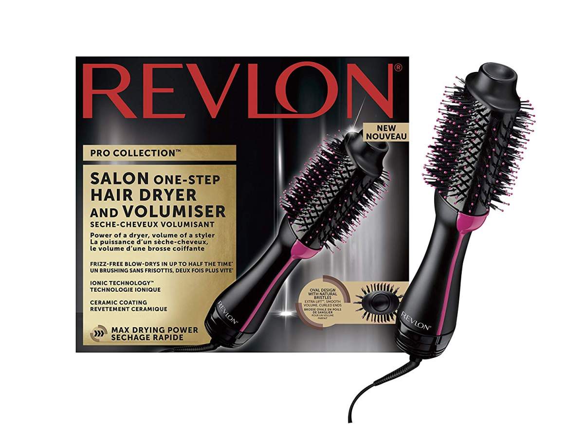 Revlon one-step hairdryer and hot hairbrush, $38, available at Amazon