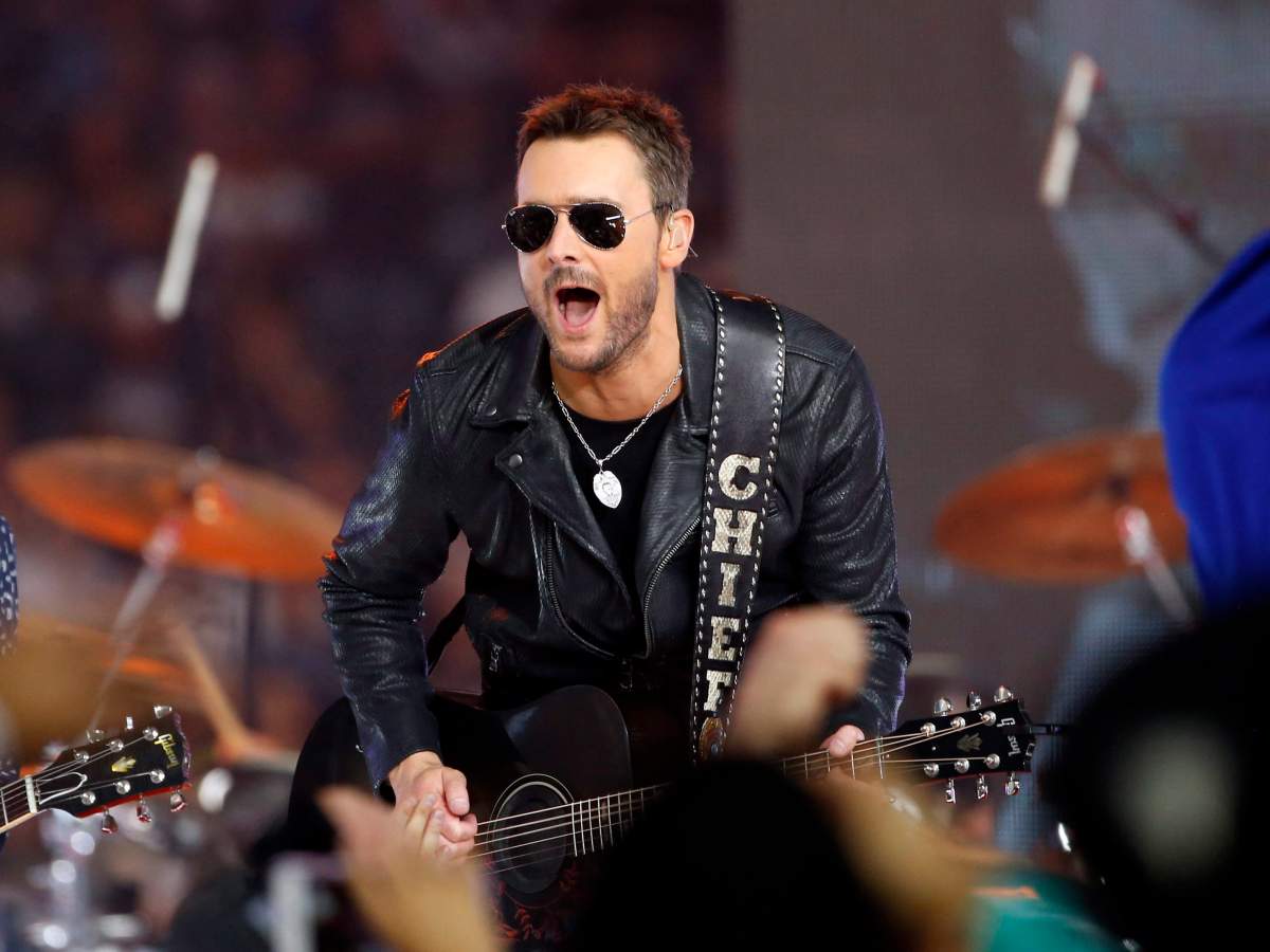 FILE – In this Nov. 24, 2016, file photo, Country music singer Eric Church performs at halftime during an NFL football game between the Washington Redskins and Dallas Cowboys in Arlington, Texas.