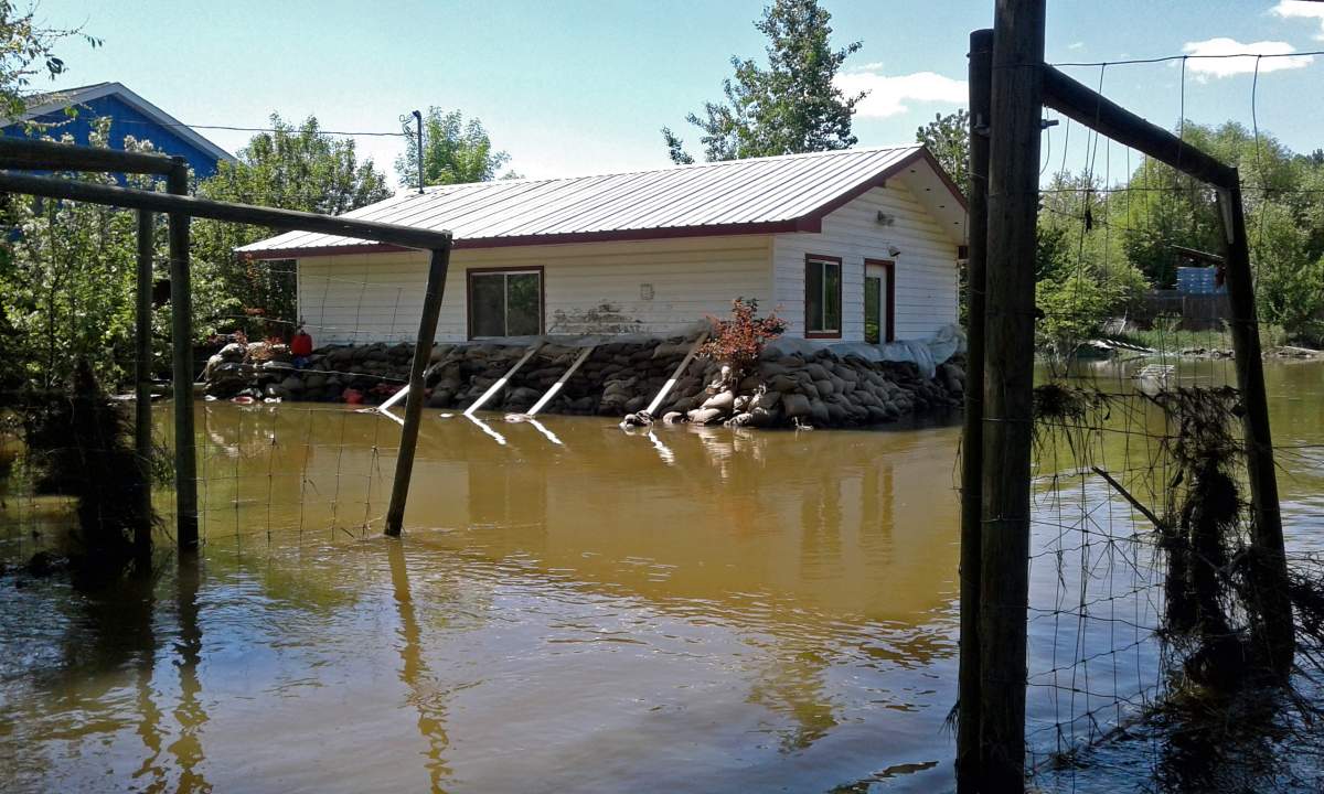 Jennifer Houghton’s home a few days after the peak of the flood in May 2018.